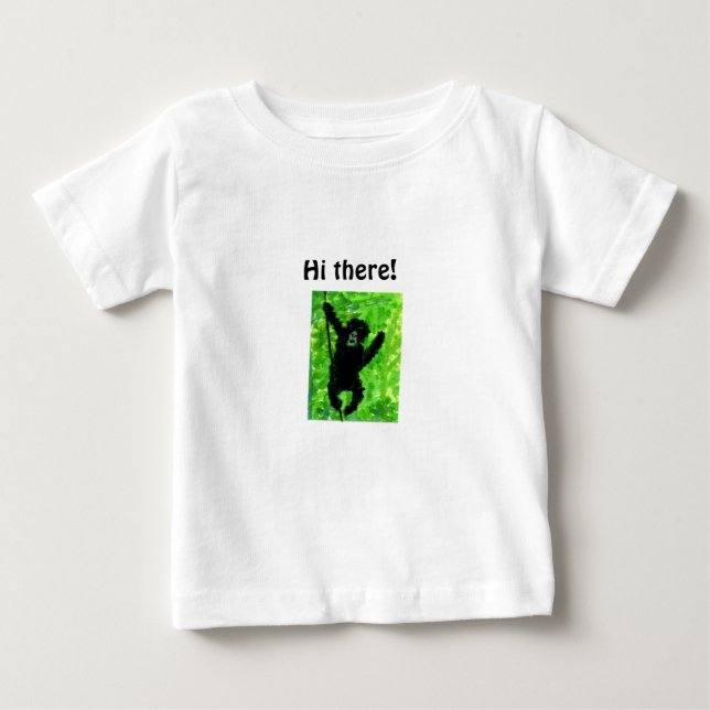 T-shirt Pour Bébé Gorilla Monkey Art (Devant)