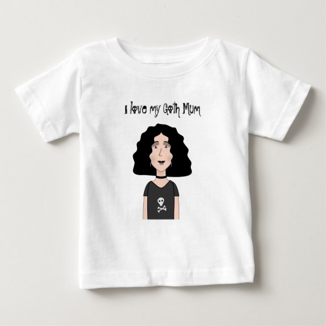 T-shirt Pour Bébé Goth Mum (Devant)