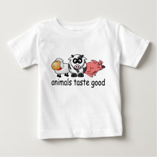 T-shirt Pour Bébé Goût d'animaux bon - conception drôle de mangeur