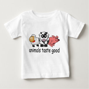 T-shirt Pour Bébé Goût d'animaux bon - conception drôle de mangeurs