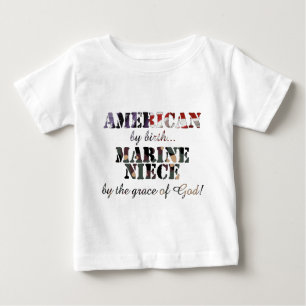 T-shirt Pour Bébé Grâce de Dieu marine de nièce