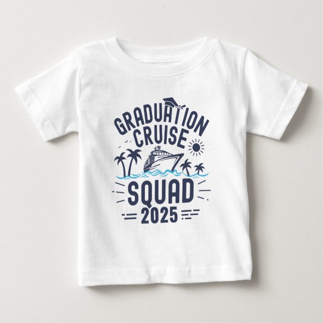 T-shirt Pour Bébé Graduation sur mesure Croisière Escadron Groupe de (Devant)