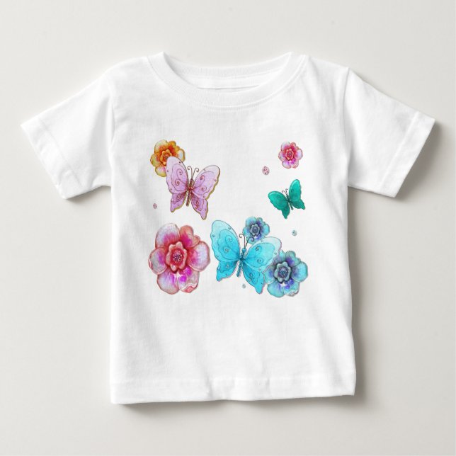 T-shirt Pour Bébé Graffiti Flutterby Bijoux pour BABY (Devant)