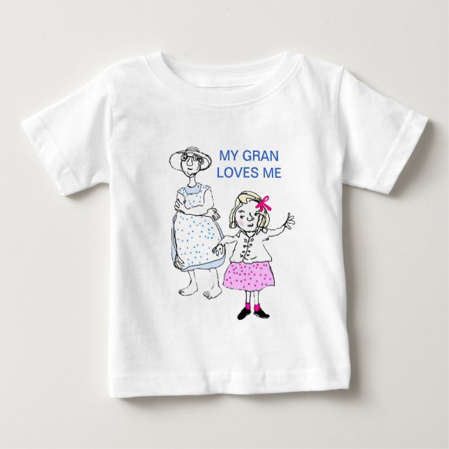 T-shirt Pour Bébé Gran m'aime (Devant)