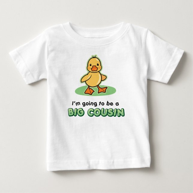 T-shirt Pour Bébé Grand cousin à être - canard (Devant)