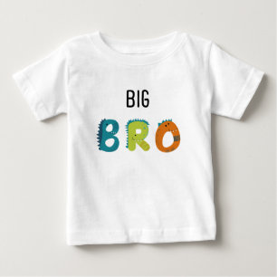 T-shirt Pour Bébé Grand Frère Dino Alphabet