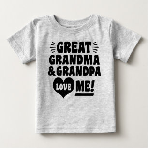 T-shirt Pour Bébé Grand grand-mère et grand-grand-père m'aiment