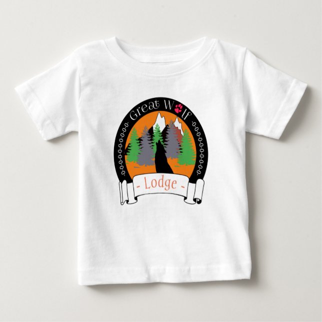 T-SHIRT POUR BÉBÉ GRAND LODGE DE LOUP (Devant)