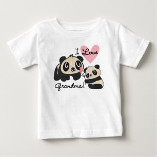 T-shirt Pour Bébé Grand-maman d'amour des ours panda I