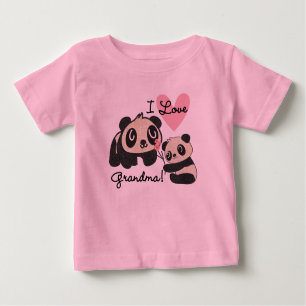 T-shirt Pour Bébé Grand-maman d'amour des ours panda I