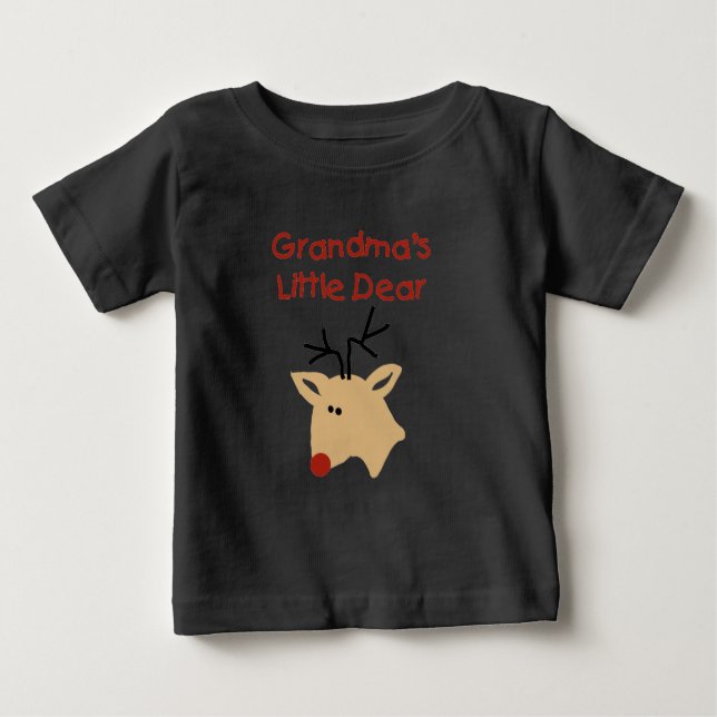 T-shirt Pour Bébé Grand-mère de Noël (Devant)