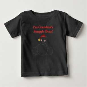 T-shirt Pour Bébé Grand-mère en dupe de l'ours Noël à grand-mère
