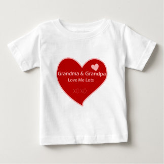 T-shirt Pour Bébé Grand-mère et grand-père m'aiment