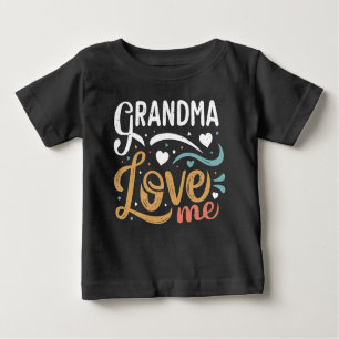 T-shirt Pour Bébé Grand-mère m'aime