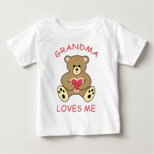 T-shirt Pour Bébé Grand-mère m'aime