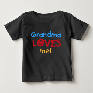 T-shirt Pour Bébé Grand-mère m'aime