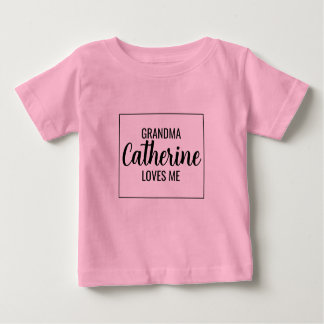 T-shirt Pour Bébé Grand-mère personnalisée m'aime petit-enfant