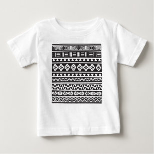 T-shirt Pour Bébé Grand) motif aztèque de style (- monochrome