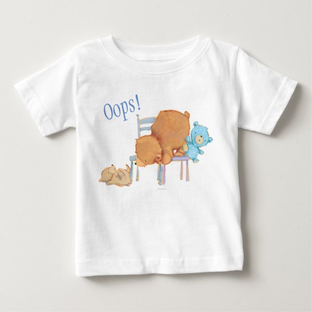 T-shirt Pour Bébé Grand ours Brown, calicot, et chaises souples de (Devant)
