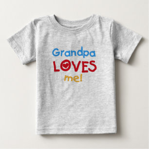 T-shirt Pour Bébé Grand-père m'aime