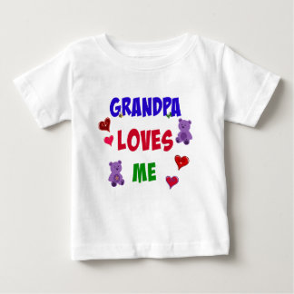T-shirt Pour Bébé Grand-père m'aime