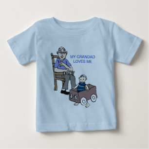 T-shirt Pour Bébé Grand-père m'aime