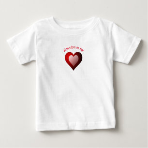 T-shirt Pour Bébé Grand-père personnalisé dans mon coeur