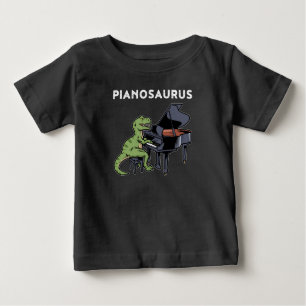 T-shirt Pour Bébé Grand Piano Cadeau Enfants Pianiste Dinosaur Musiq