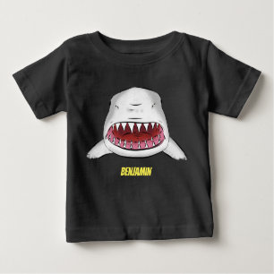T-shirt Pour Bébé Grand requin blanc moyen dessin animé