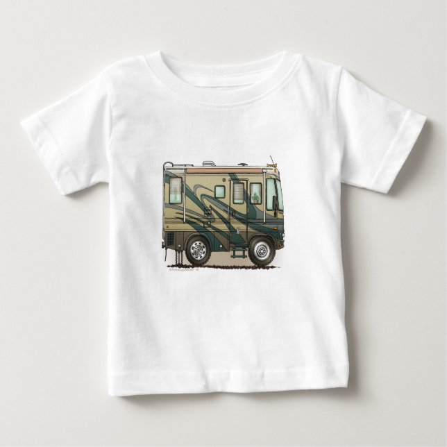 T-shirt Pour Bébé Grand rv car Motorhome du profondément satisfait (Devant)