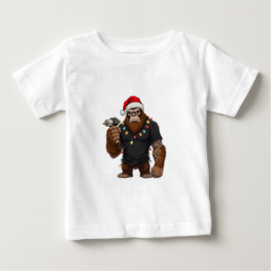 T-shirt Pour Bébé Grand tatouage de Noël de Bigfoot Sasquatch Artist