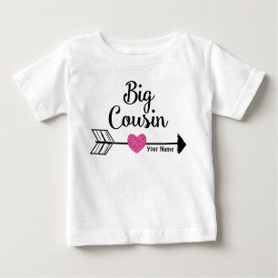 T-shirt Pour Bébé Grande chemise personnalisée de rose de cousin par