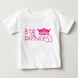 T-shirt Pour Bébé Grande Princesse avec Couronne Grande Soeur Chemis