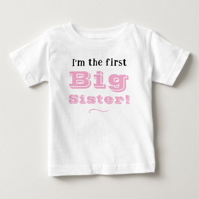 T-shirt Pour Bébé Grande Sœur avec Âge (Devant)