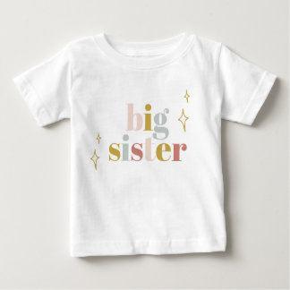 T-shirt Pour Bébé Grande Soeur Boho Chemise arc-en-ciel