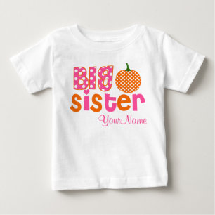 T-shirt Pour Bébé Grande Soeur Citrouille chemise personnalisée