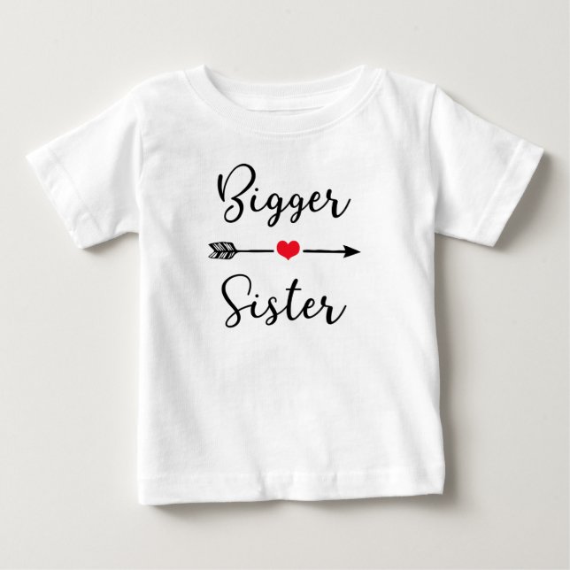 T-shirt Pour Bébé Grande Sœur ~ Conceptions de Sœur (Devant)