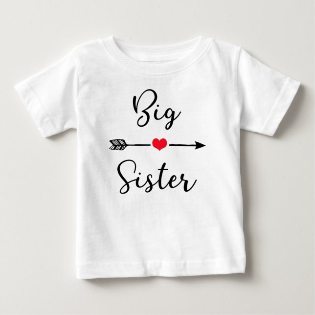 T-shirt Pour Bébé Grande Sœur ~ Conceptions de Sœur (Devant)