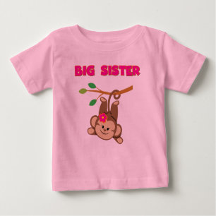 T-shirt Pour Bébé Grande soeur de singe