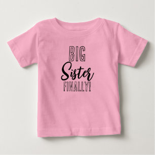 T-shirt Pour Bébé Grande Sœur ENFIN Tenue assortie avec son frère/sa