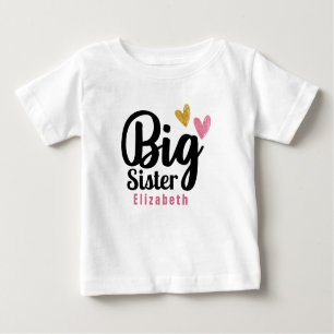 T-shirt Pour Bébé Grande Soeur personnalisée