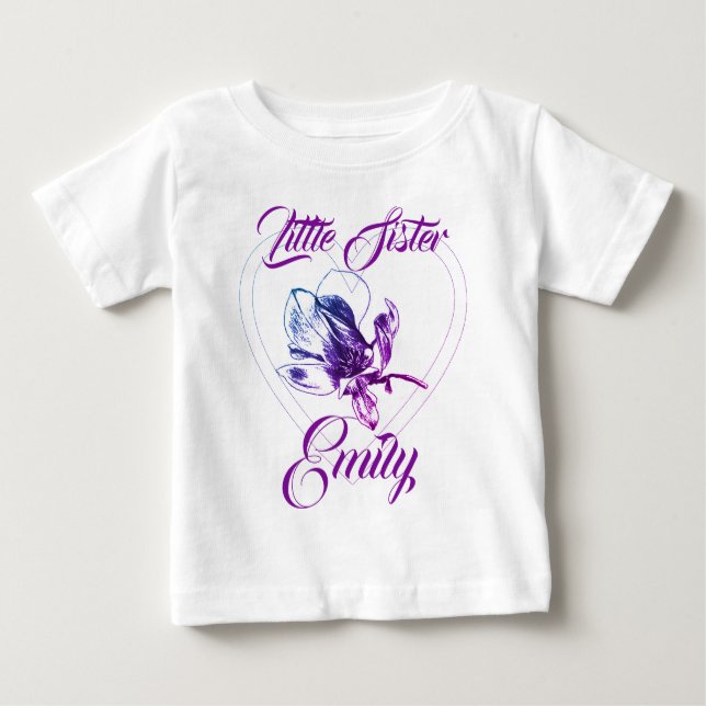 T-shirt Pour Bébé Grande Sœur Petite Sœur Meilleures Amies (Devant)