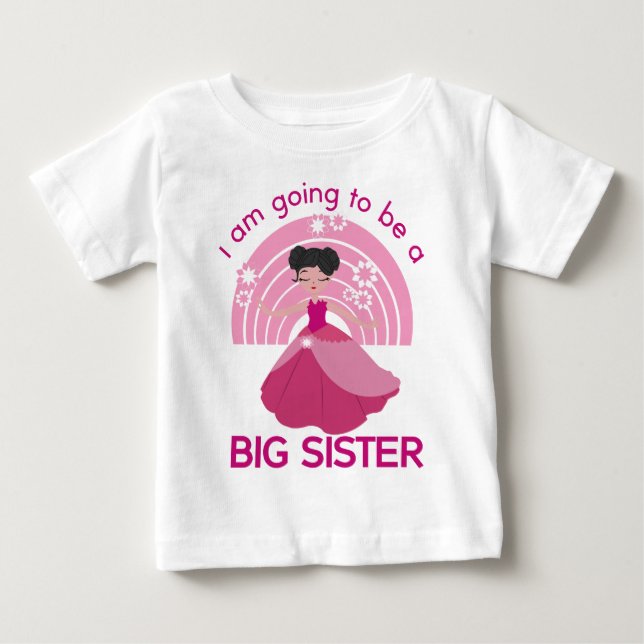 T-shirt Pour Bébé Grande soeur Princesse (Devant)