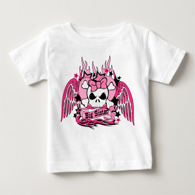 T-shirt Pour Bébé Grande soeur rose (Devant)