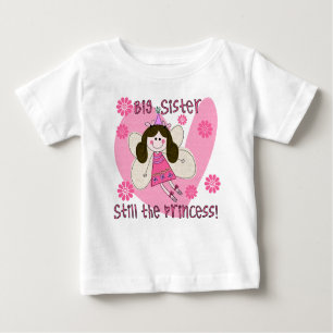 T-shirt Pour Bébé Grande soeur toujours la princesse Sleeveless
