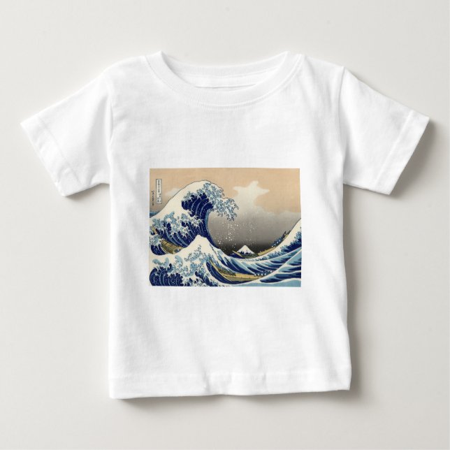 T-shirt Pour Bébé Grande vague Kanagawa peinture japonaise (Devant)