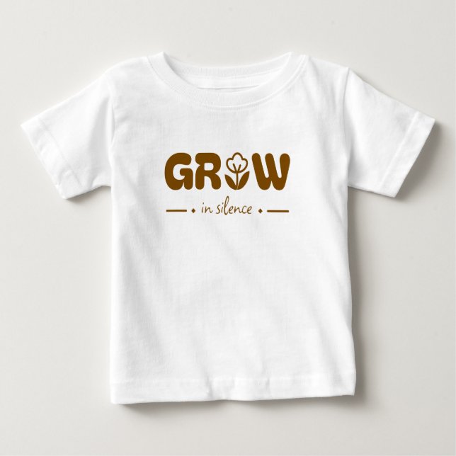 T-shirt Pour Bébé Grandir dans le silence (Devant)