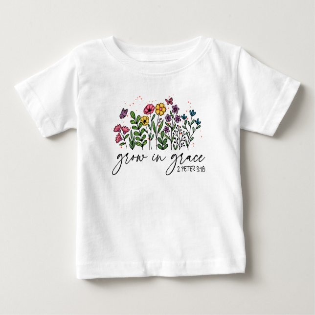 T-shirt Pour Bébé Grandir en grâce (Devant)
