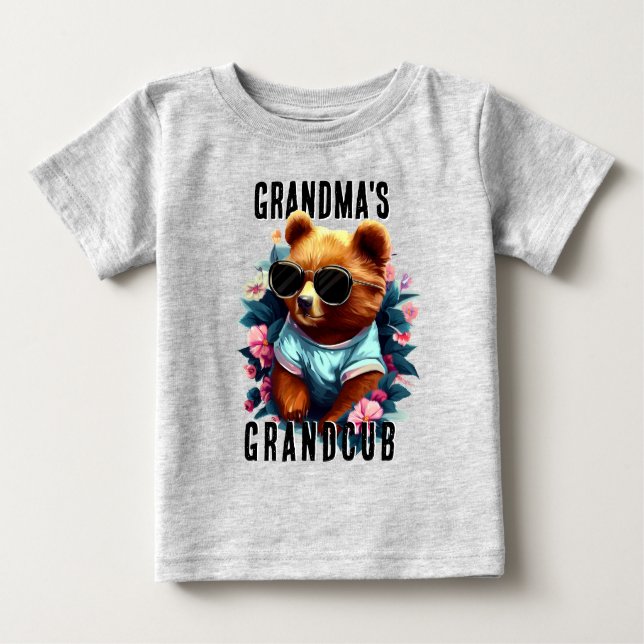 T-shirt Pour Bébé Grandmas Grandcub (Devant)
