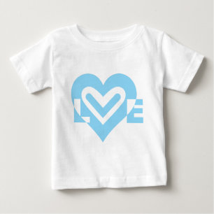 T-shirt Pour Bébé Graphique d'amour mignon en bleu